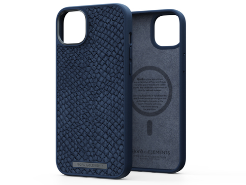 Bild von Njord byELEMENTS Salmon Leather Magsafe Case - iPhone 14 Plus - Blue