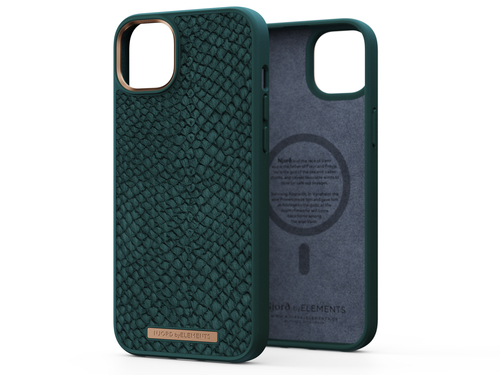 Bild von Njord byELEMENTS Salmon Leather Magsafe Case - iPhone 14 Plus - Green