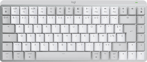 Bild von Logitech MX Mini Mechanical for Mac Tastatur Büro Bluetooth AZERTY Französisch Grau, Weiß