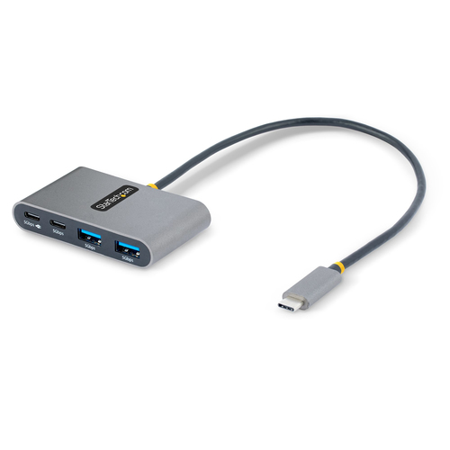 Bild von StarTech.com 4-Port USB-C Hub mit Power Delivery Pass-Through - 2x USB-A + 2x USB-C - 5 Gbit/s - 30cm Kabel - Tragbarer USB-C Mini Hub - USB 3.0 - USB-C Splitter/Verteiler