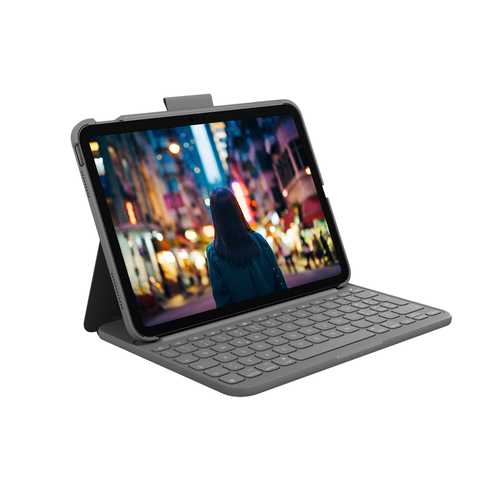 Bild von Logitech Slim Folio QWERTY Italienisch Bluetooth Grau