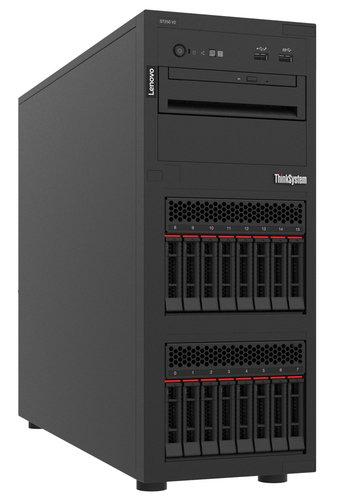 Bild von Lenovo ThinkSystem ST250 V2 Server Tower Intel Xeon E E-2356G 3,2 GHz 16 GB DDR4-SDRAM 550 W