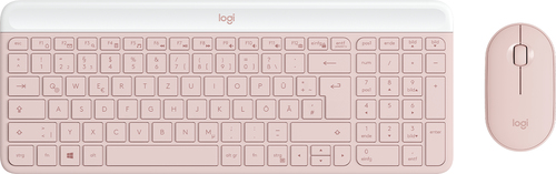 Bild von Logitech MK470 Slim Combo Tastatur Maus enthalten Büro RF Wireless QWERTZ Deutsch Pink