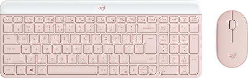 Bild von Logitech MK470 Slim Combo Tastatur Maus enthalten Büro RF Wireless QWERTY US International Pink