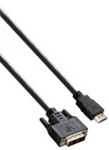 Bild von V7 HDMI DVI Kabel (m/m) HDMI/DVI-D Dual Link schwarz 2 m