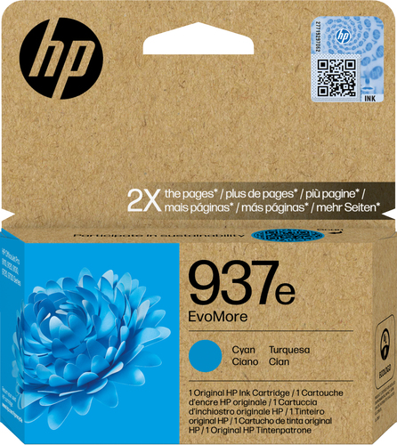 Bild von HP 937e EvoMore Cyan Original Druckerpatrone