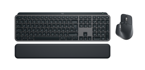 Bild von Logitech MX Keys S Combo Tastatur Maus enthalten Büro RF Wireless + Bluetooth AZERTY Belgisch Graphit