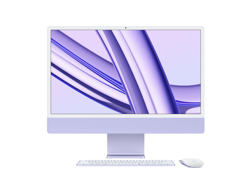 Bild von Apple iMac Apple M M3 59,7 cm (23.5&quot;) 4480 x 2520 Pixel All-in-One-PC 8 GB 512 GB SSD macOS Sonoma Wi-Fi 6E (802.11ax) Violett