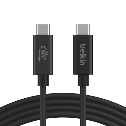 Bild von Belkin INZ004BT2MBK USB Kabel USB4 Gen 2x2 2 m USB C Schwarz