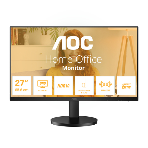 Bild von AOC U27B3AF Computerbildschirm 68,6 cm (27&quot;) 3840 x 2160 Pixel 4K Ultra HD LED Schwarz