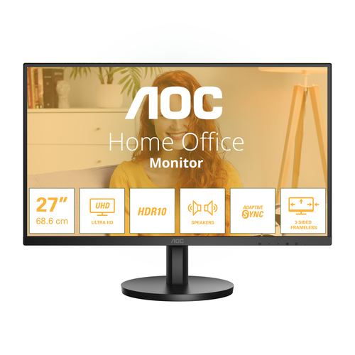 Bild von AOC B3 U27B3A Computerbildschirm 68,6 cm (27&quot;) 3840 x 2160 Pixel 4K Ultra HD LCD Schwarz