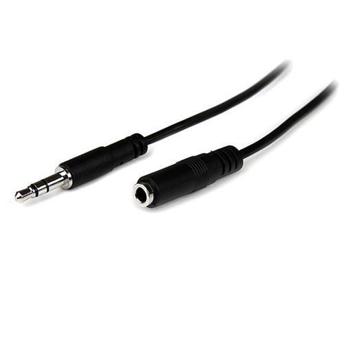 Bild von StarTech.com 1m Slim 3,5mm Klinken Stereo Verlängerungskabel - Stecker/Buchse