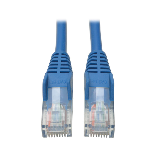 Bild von Tripp Lite N001-010-BL Cat5e 350 MHz hakenloses, anvulkanisiertes (UTP) Ethernet-Kabel (RJ45 Stecker/Stecker), PoE - Blau, 3,05 m