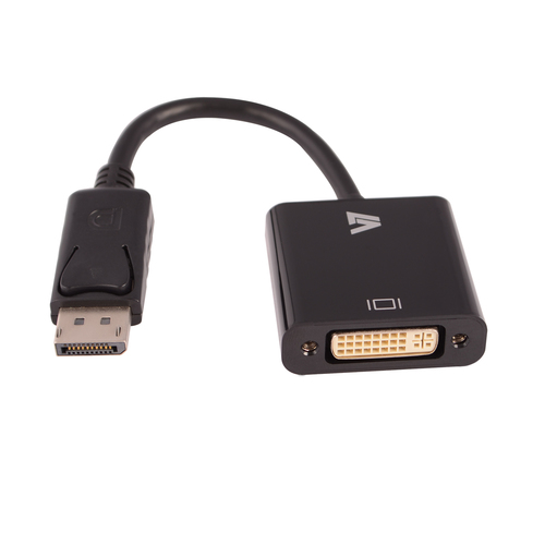 Bild von V7 Videoadapter DisplayPort (m) auf DVI-I (f), schwarz