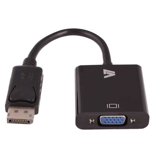 Bild von V7 Videoadapter DisplayPort (m) auf VGA (f), schwarz