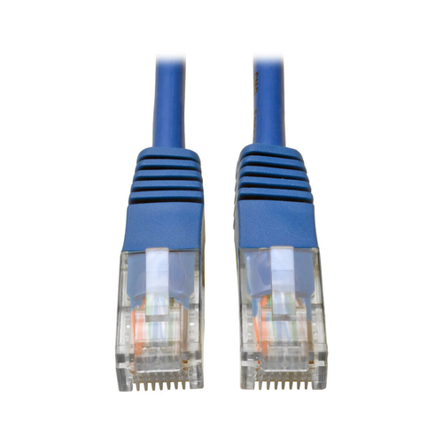 Bild von Tripp Lite N002-005-BL Cat5e 350 MHz anvulkanisiertes (UTP) Ethernet-Kabel (RJ45 Stecker/Stecker), PoE - Blau, 7,52 m