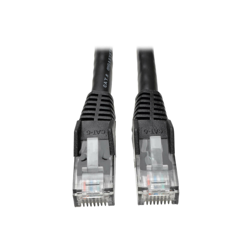 Bild von Tripp Lite N201-007-BK Cat6 Gigabit hakenloses, anvulkanisiertes (UTP) Ethernet-Kabel (RJ45 Stecker/Stecker), PoE, Schwarz, 2,13 m