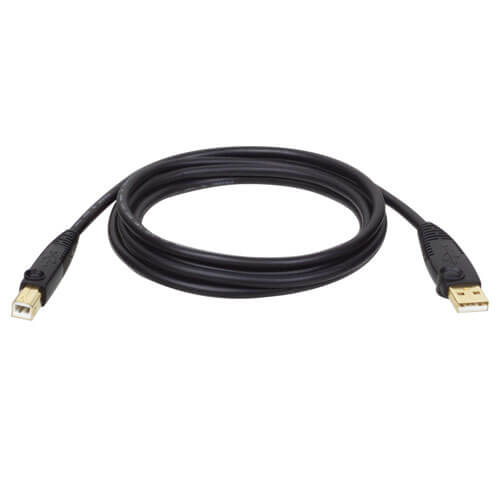 Bild von Tripp Lite U022-010 USB 2.0 A-zu-B-Kabel (Stecker/Stecker), 3,05 m