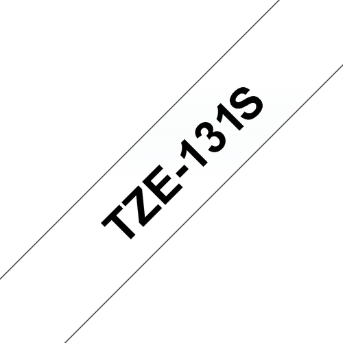 Bild von Brother TZe131S Etiketten erstellendes Band Schwarz auf transparent TZe