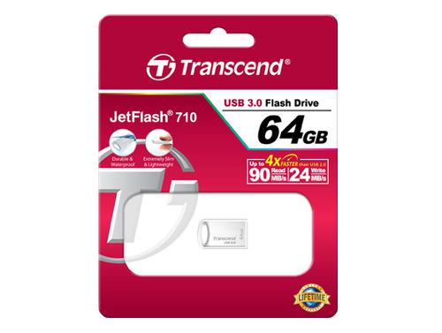 Bild von Transcend JetFlash 710S 64GB USB-Stick USB Typ-A 3.2 Gen 1 (3.1 Gen 1) Silber