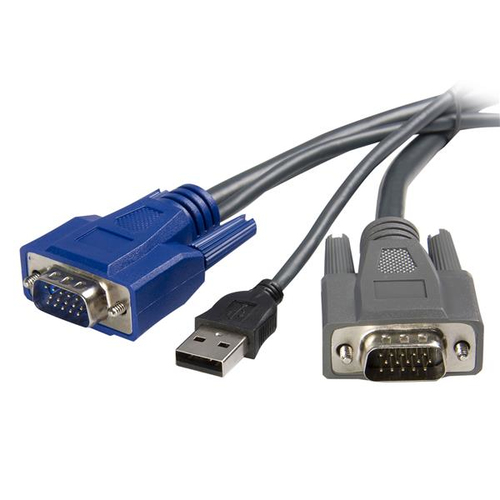 Bild von StarTech.com 3 m ultradünnes USB VGA 2-in-1-KVM-Kabel