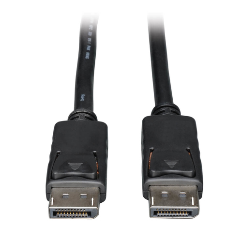 Bild von Tripp Lite P580-015 DisplayPort-Kabel mit Steckverriegelungen, 4K 60 Hz (Stecker/Stecker), Schwarz, 4,57 m