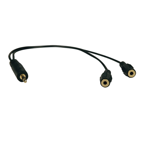 Bild von Tripp Lite P313-001 Audio-Kabel 0,3 m 3.5mm 2 x 3.5mm Schwarz