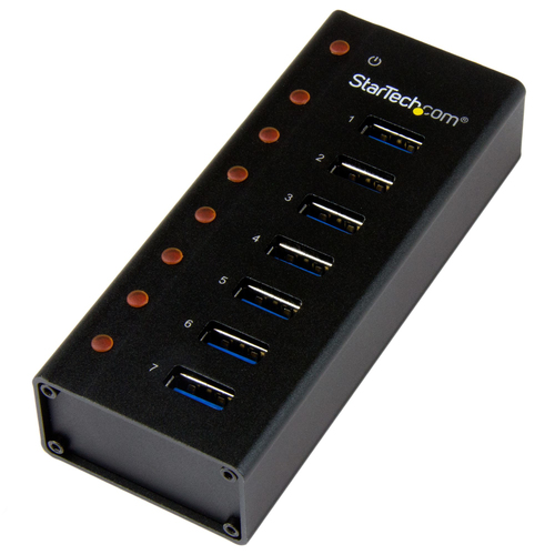Bild von StarTech.com 7 Port USB 3.0 Hub - 5Gbps - Metallgehäuse - Desktop oder Wandmontierbar