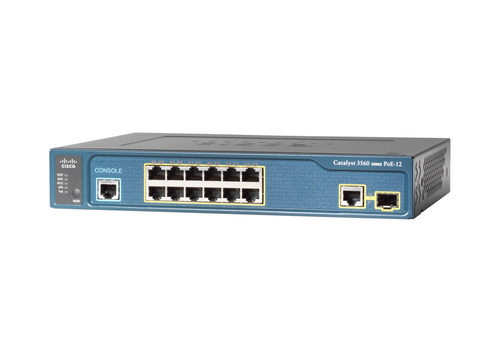Bild von Cisco Catalyst 3560-CX Managed L2/L3 Gigabit Ethernet (10/100/1000) Power over Ethernet (PoE) 1U Weiß