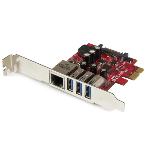 STARTECH 3 PORT PCIE USB 3.0 CARD + GBE