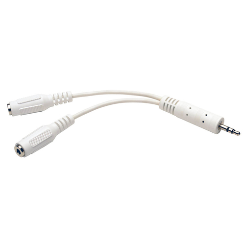 Bild von Tripp Lite P313-06N-WH Audio-Kabel 0,15 m 3.5mm 2 x 3.5mm Weiß