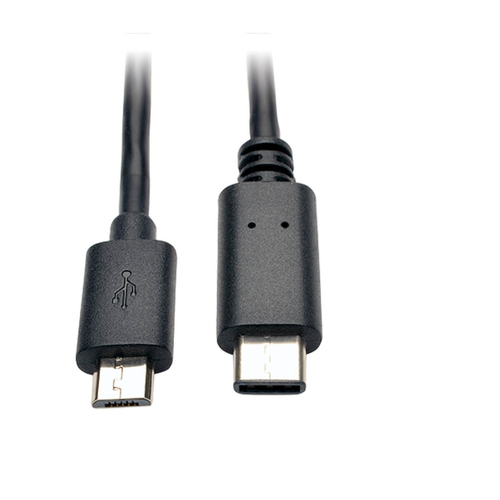 Bild von Tripp Lite U040-006-MICRO USB Kabel USB 2.0 1,83 m Micro-USB B USB C Schwarz