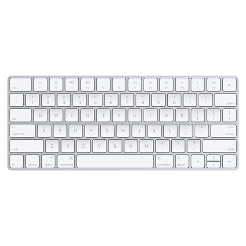 Bild von Apple MLA22LB/A Tastatur Bluetooth QWERTY US Englisch Silber, Weiß