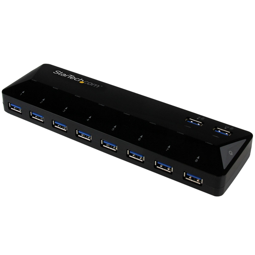 Bild von StarTech.com 10 Port USB 3.0 Hub mit Lade- und Sync Port - 5Gbps - 2 x 1,5A Ports