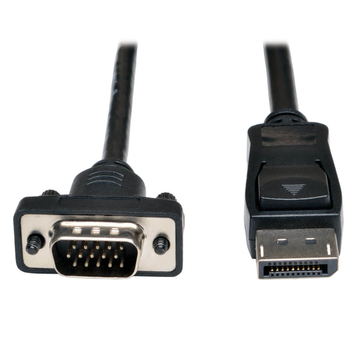 Bild von Tripp Lite P581-006-VGA-V2 DisplayPort 1.2 auf aktives VGA-Adapterkabel, DP mit Verriegelungen auf HD15 (Stecker/Stecker), 1,83 m