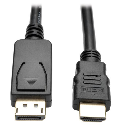 Bild von Tripp Lite P582-006-V2-ACT DisplayPort 1.2 auf aktives HDMI-Adapterkabel, DP mit Verriegelungen auf HDMI (Stecker/Stecker), UHD 4K , 1,83 m