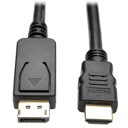 Bild von Tripp Lite P582-006-V2 DisplayPort 1.2-auf-HDMI-Adapterkabel, DP mit Verriegelungen auf HDMI (Stecker/Stecker), UHD 4K, 1,8 m.