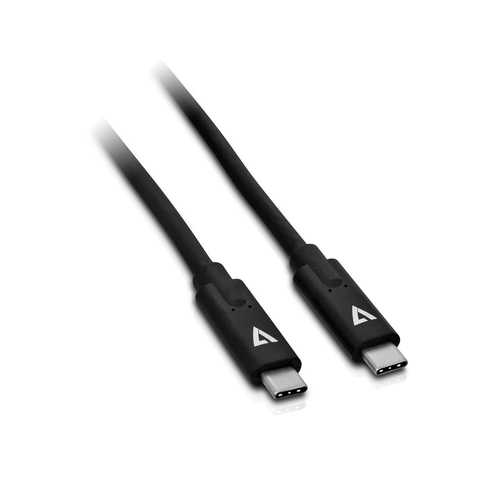 Bild von V7 USB Kabel USB-C (m) auf USB-C (m), schwarz 2m 6.6ft