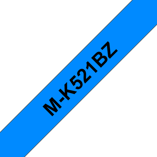 Bild von Brother M-K521B Etiketten erstellendes Band Scwarz auf blau