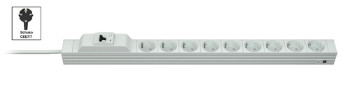 Bild von Vertiv Knürr DI-STRIP PDU, Basic, 0HE/1HE, Eingang Schuko 230 V 16 A, Ausgänge (9)Schuko