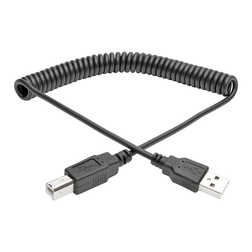 Bild von Tripp Lite U022-010-COIL USB Kabel USB 2.0 3,1 m USB A USB B Schwarz