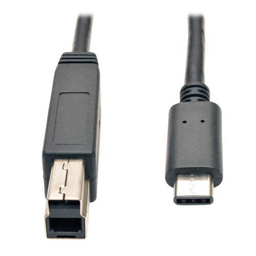 Bild von Tripp Lite U422-003-G2 USB Kabel USB 3.2 Gen 2 (3.1 Gen 2) 0,9 m USB C USB B Schwarz