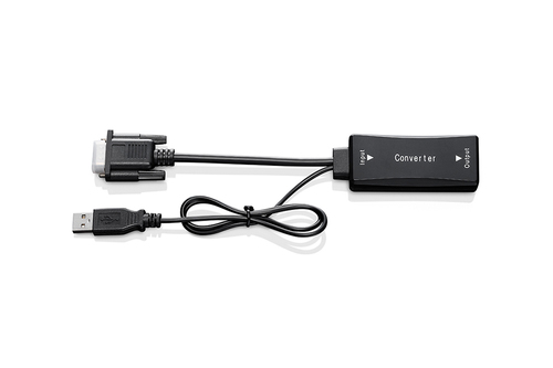 Bild von Wacom VGA to HDMI adapter DTK1651 HDMI Typ A (Standard) VGA (D-Sub) Schwarz