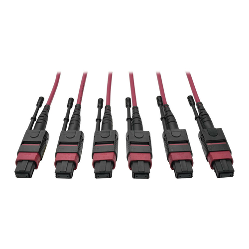 Bild von Tripp Lite N858-15M-3X8-MG InfiniBand/Glasfaserkabel MTP Schwarz, Magenta