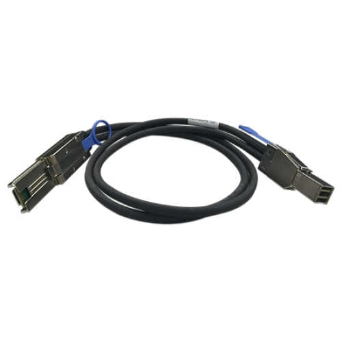 Bild von QNAP CAB-SAS30M-8644-8088 Serial Attached SCSI (SAS)-Kabel 1 m Schwarz, Metallisch