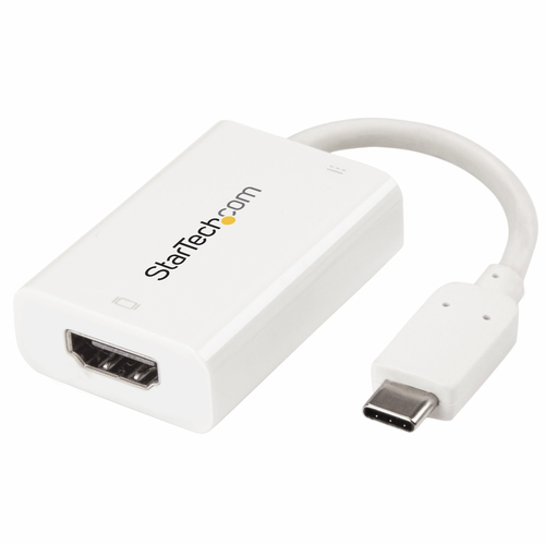 Bild von StarTech.com USB-C auf HDMI Adapter mit USB Stromversorgung - 4K 60Hz - Weiß