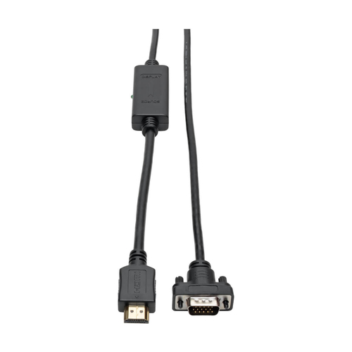 Bild von Tripp Lite P566-003-VGA Aktiver HDMI-auf-VGA-Kabel-Adapter und Videokonverter, HDMI-auf-Niedrigprofil-HD15 (Stecker/Stecker), 1 m.