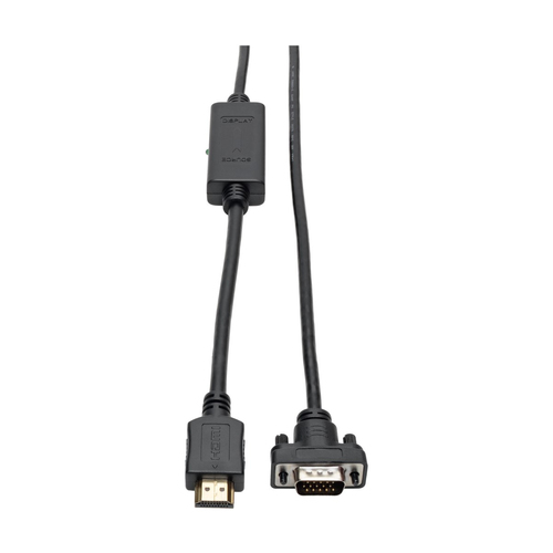 Bild von Tripp Lite P566-006-VGA Aktives HDMI-auf-VGA-Adapterkabel, Niedrigprofil-HD15 (Stecker/Stecker), 1,80 m.