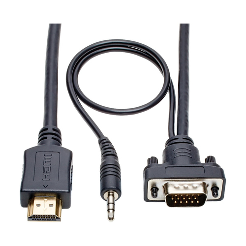 Bild von Tripp Lite P566-003-VGA-A Videokabel-Adapter 0,9 m HDMI HD15 + 3.5 mm Schwarz