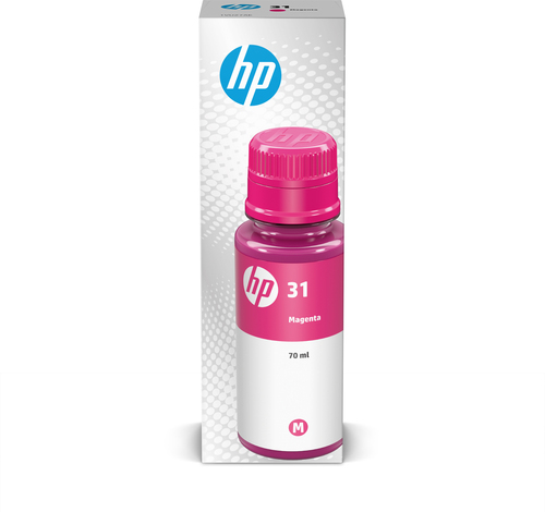 Bild von HP 31 70-ml Magenta Original Ink Bottle, Magenta, HP, HP Ink Tank 310, HP Ink Tank Wireless 410, HP Smart Tank 350, HP Smart Tank Wireless 450, HP Smart..., 8000 Seiten, Standardertrag, 70 ml